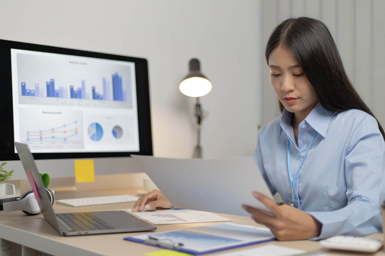 Woman Working in Office